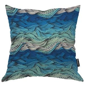 18x18 inch Beach wave pillow covers (2)